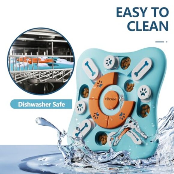 Interactive Dog Puzzle Toy Slow Feeder Mental Stimulation IQ Training Squeak - Picture 7 of 7